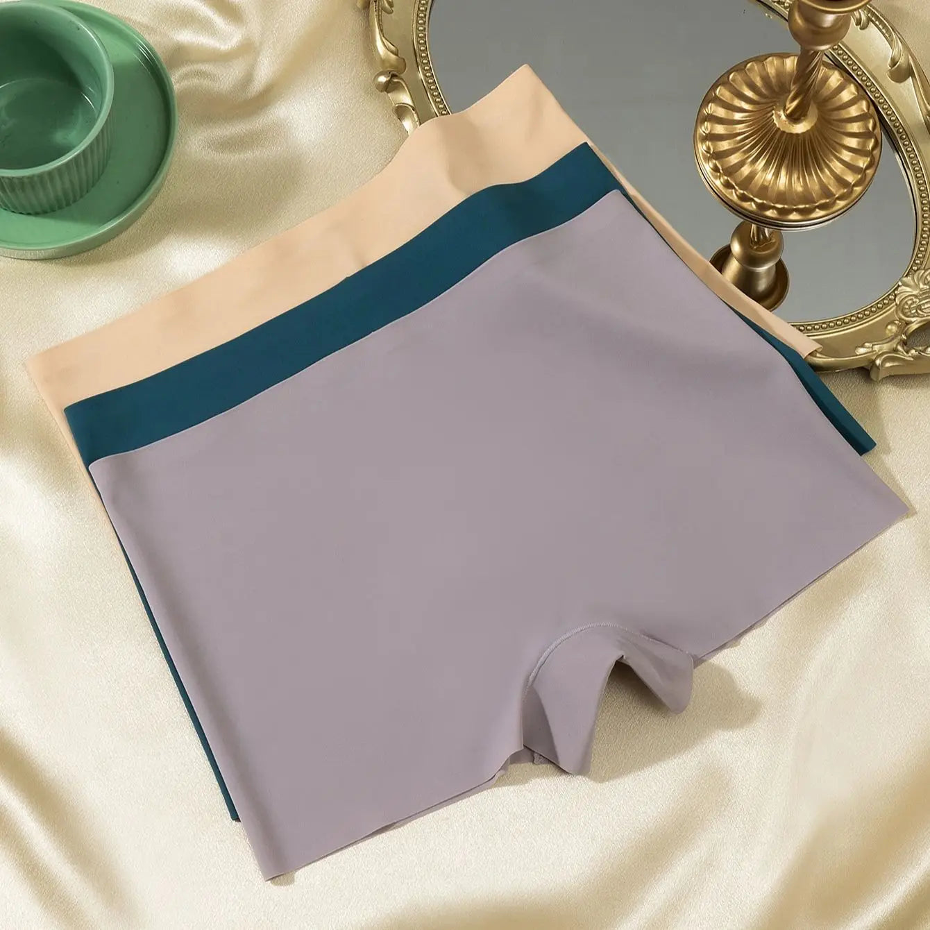 Kit 2 Calcinhas Boxer Femininas Sem Costura em Microfibra Gelada